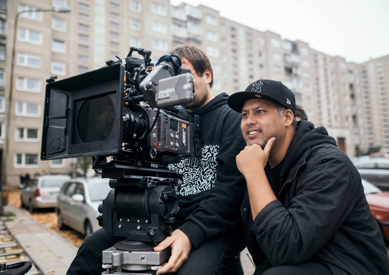 KamC on set, next to the camera and the operator