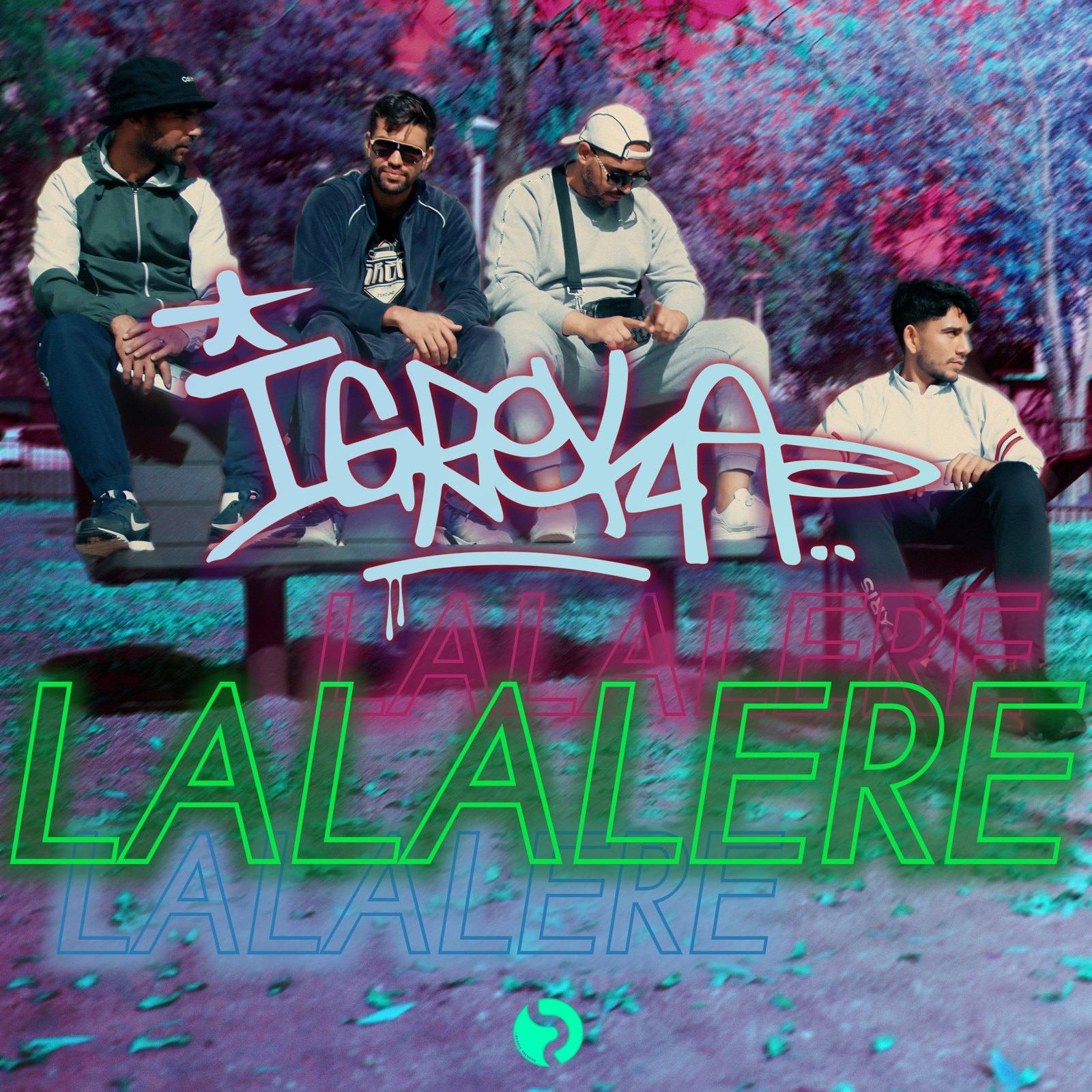 LALALERE cover art: IGREKA and three friends sitting on a table in a park, with the IGREKA logo and the title LALALERE