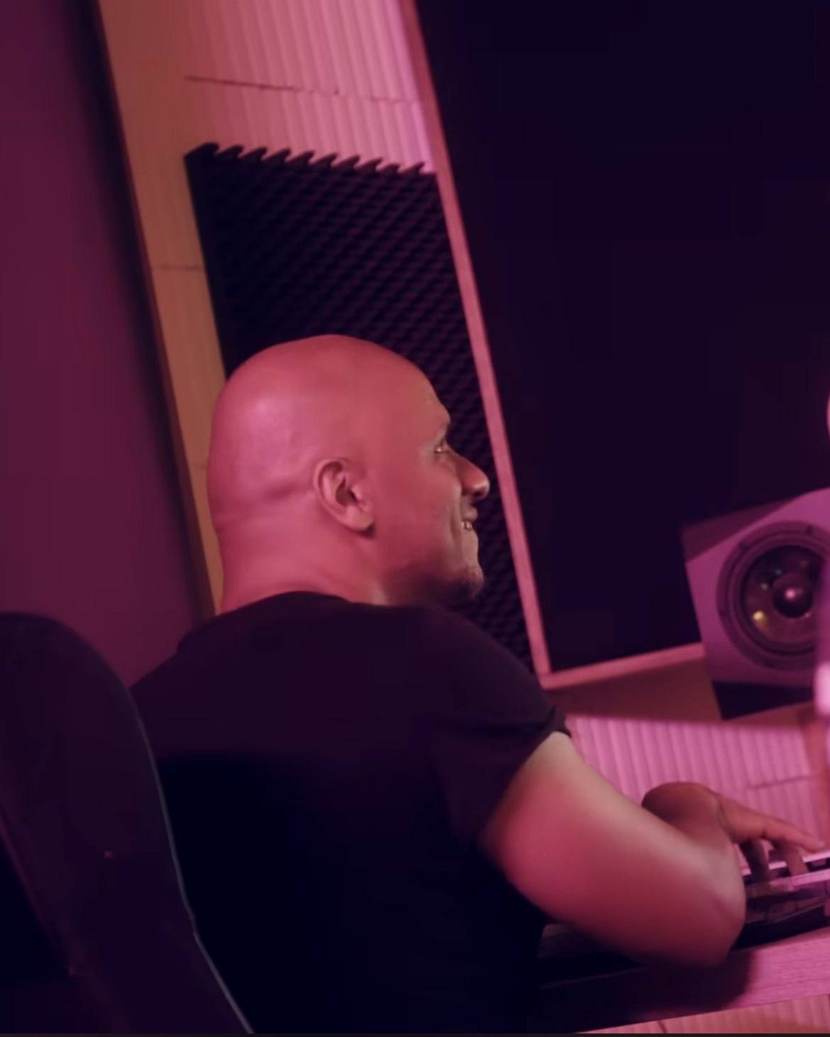 RACKS in the studio, at the mixing desk