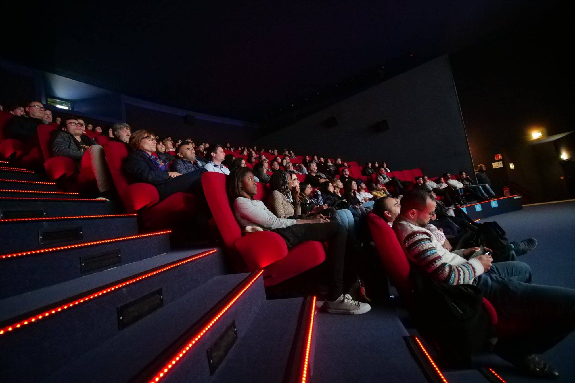 The audience in the Atmosphère cinema during the screening